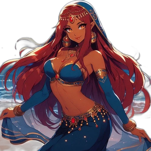 dress, jewelry, crown, fantasy art transparent PNG cut-out
