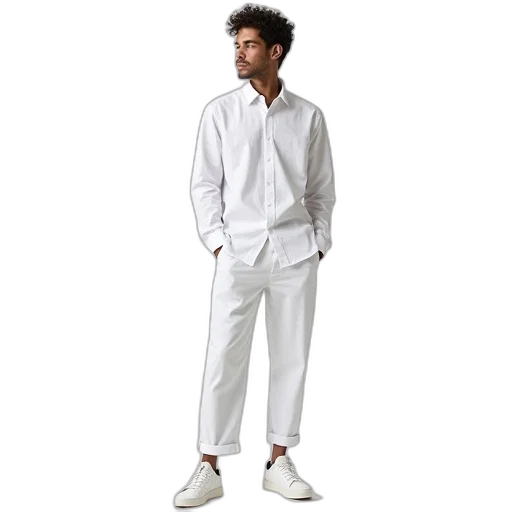jacket, monochrome, shirt, pants transparent PNG cut-out