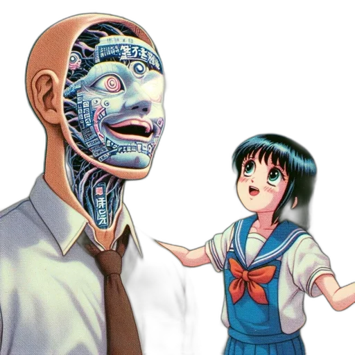 robot, mask, face, creature transparent PNG cut-out