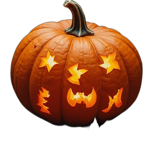 photorealistic, pumpkin, design, perfect transparent PNG cut-out