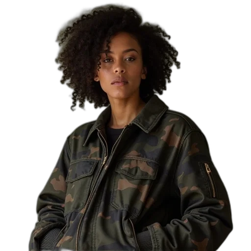 jacket, hair, dress, face transparent PNG cut-out