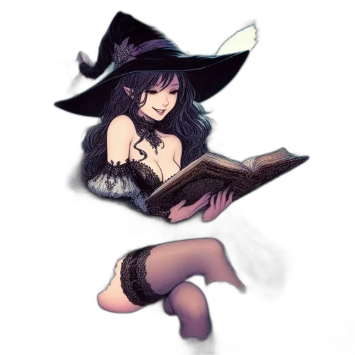 hat, staff, dress, weapon transparent PNG cut-out
