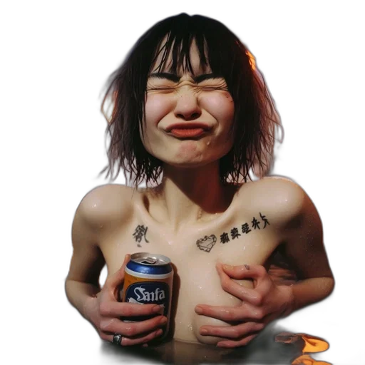 food, bottle, face, creature transparent PNG cut-out