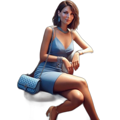 dress, jewelry, staff, concept art transparent PNG cut-out
