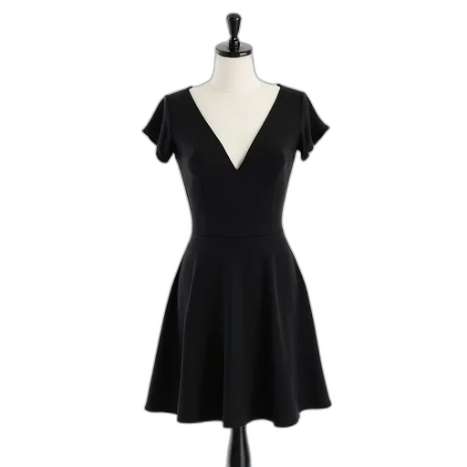 dress, monochrome, dark, mannequin transparent PNG cut-out