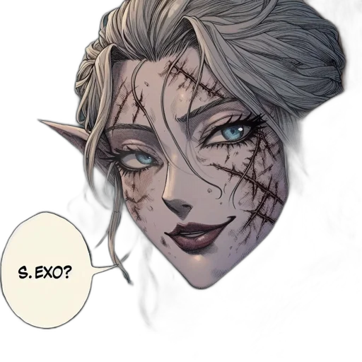 face, mask, concept art, comic book art transparent PNG cut-out