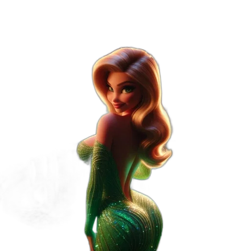 dress, hair, crown, concept art transparent PNG cut-out