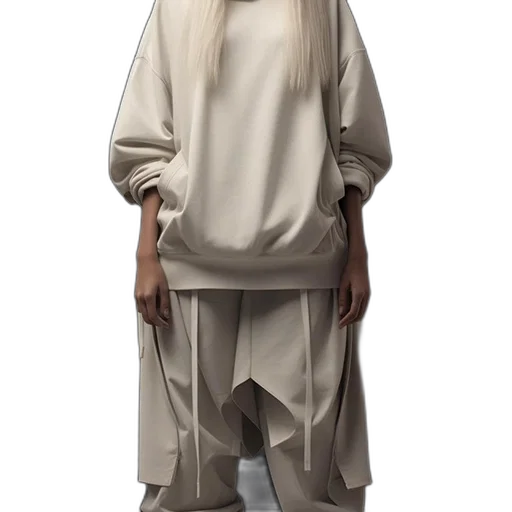 jacket, dress, staff, creature transparent PNG cut-out
