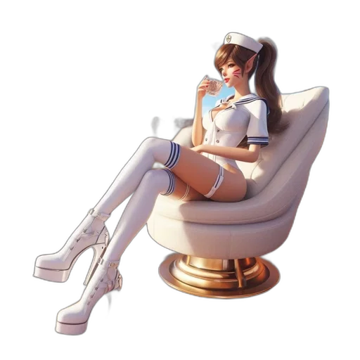 furniture, robot, crown, concept art transparent PNG cut-out