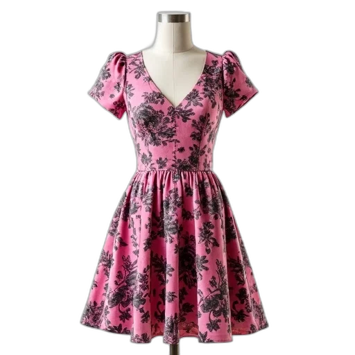 dress, mannequin, dressed, pink transparent PNG cut-out