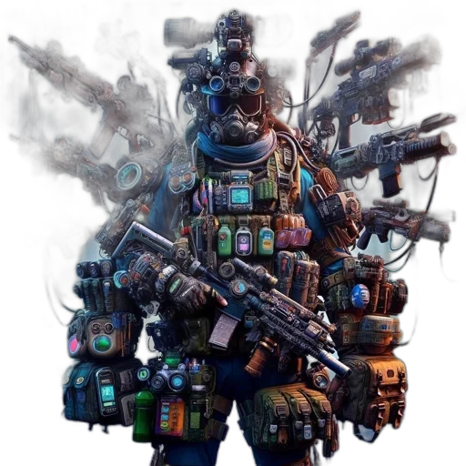 robot, weapon, staff, concept art transparent PNG cut-out
