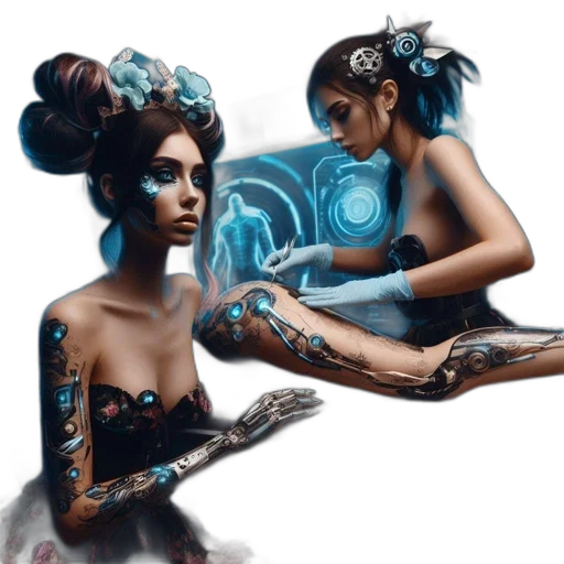 jewelry, robot, mask, dress transparent PNG cut-out