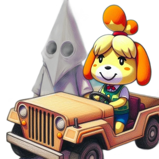 car, hat, animal, staff transparent PNG cut-out