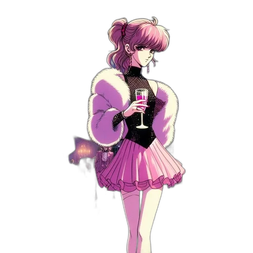 dress, staff, jacket, weapon transparent PNG cut-out