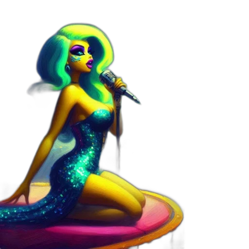 concept art, fantasy art, pixel art, vaporwave transparent PNG cut-out