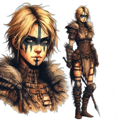 concept art, fantasy art, watercolor, comic book art transparent PNG cut-out