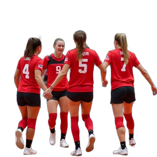 team, pauli, volley, players transparent PNG cut-out