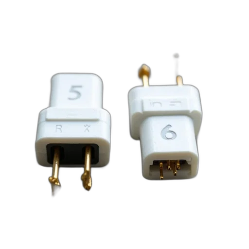 two, identical, white, electrical transparent PNG cut-out