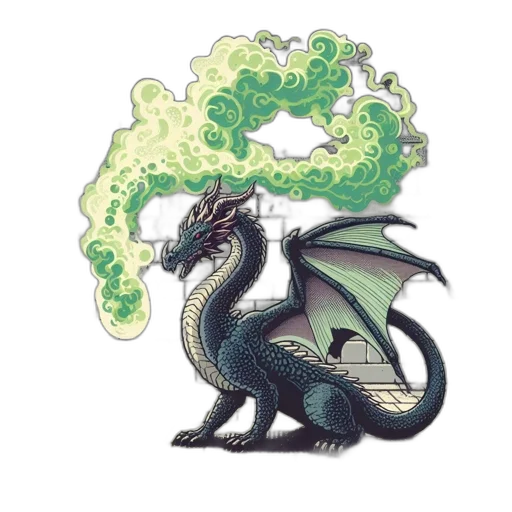 dragon, creature, staff, animal transparent PNG cut-out