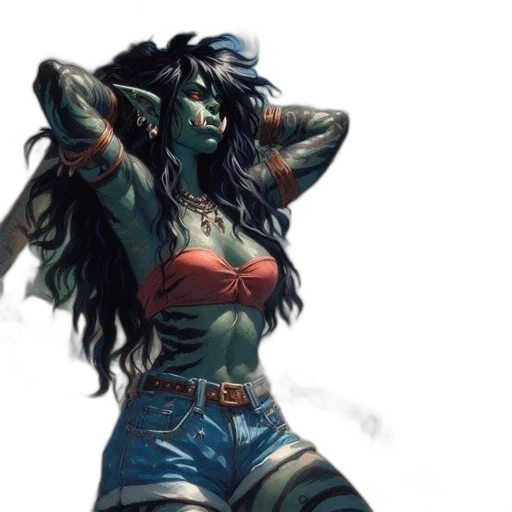 fantasy art, comic book art, concept art, cyberpunk transparent PNG cut-out