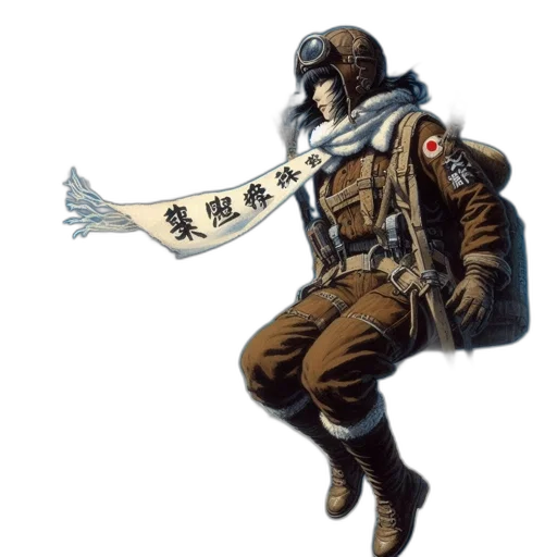 jacket, weapon, staff, sword transparent PNG cut-out