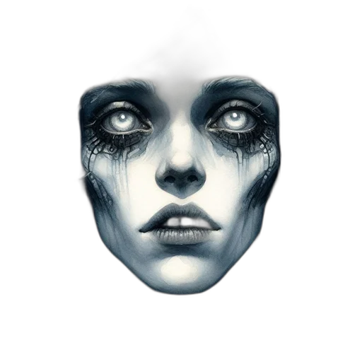 face, mask, creature, robot transparent PNG cut-out