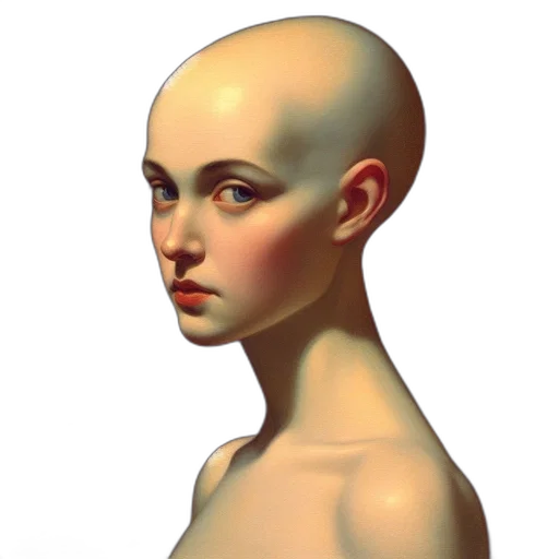 face, hair, crown, robot transparent PNG cut-out