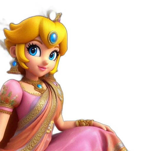 dress, crown, 3d render, concept art transparent PNG cut-out