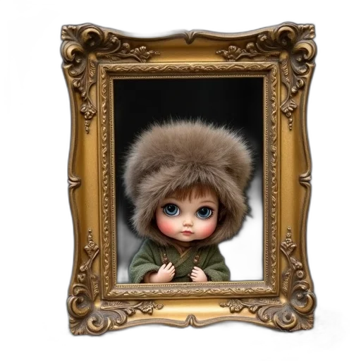 jacket, face, creature, oil painting transparent PNG cut-out