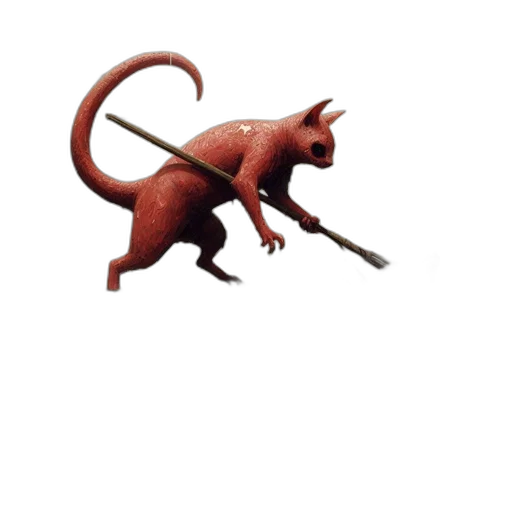 animal, staff, dragon, creature transparent PNG cut-out