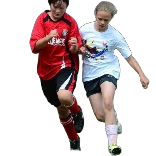 two, kids, playing, soccer transparent PNG cut-out