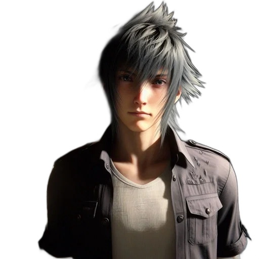 jacket, face, hair, creature transparent PNG cut-out
