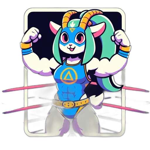 robot, staff, animal, vaporwave transparent PNG cut-out