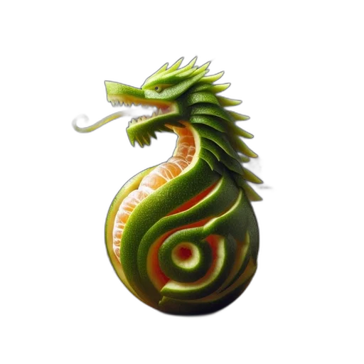 dragon, staff, creature, animal transparent PNG cut-out