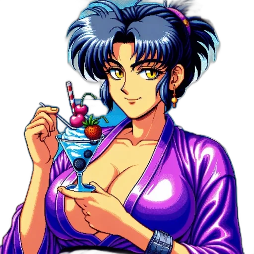 jewelry, staff, vaporwave, pixel art transparent PNG cut-out