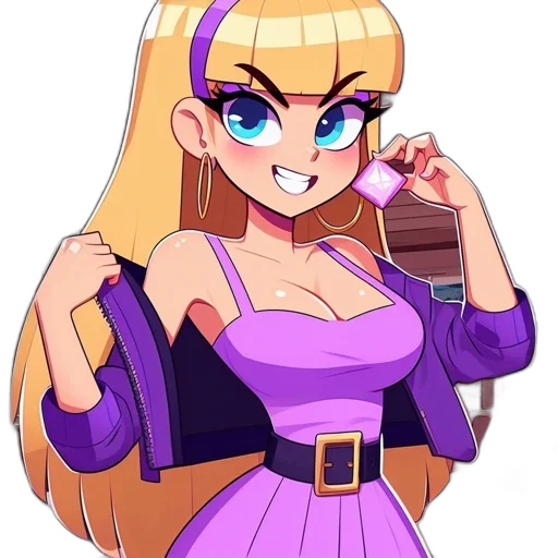 dress, staff, cartoon, pixel art transparent PNG cut-out