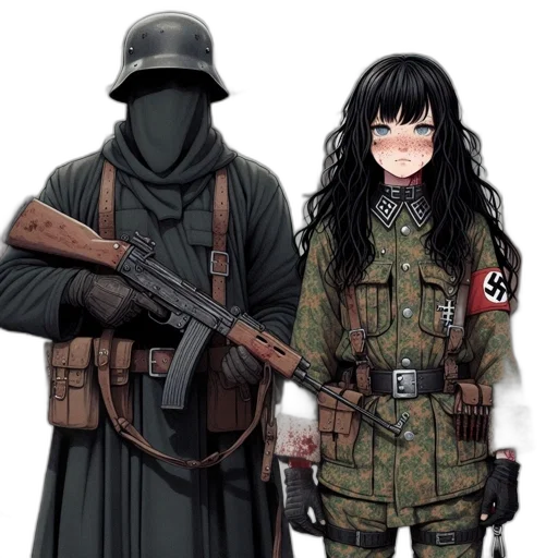 weapon, jacket, mask, hat transparent PNG cut-out
