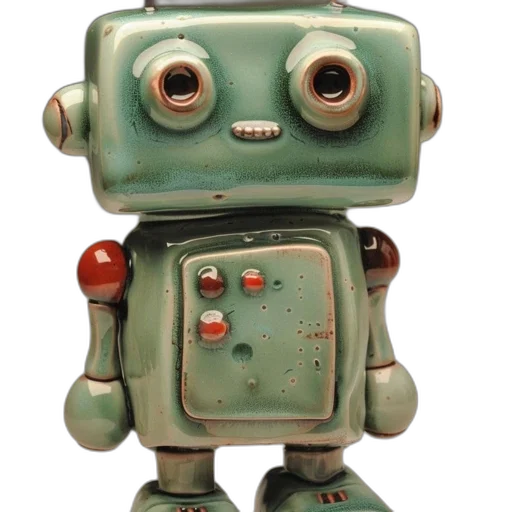 robot, face, staff, creature transparent PNG cut-out