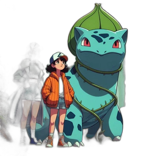 dragon, creature, animal, staff transparent PNG cut-out