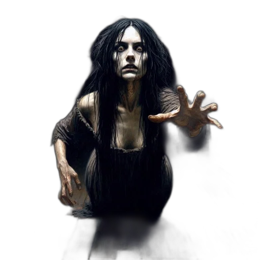 creature, hair, face, dress transparent PNG cut-out