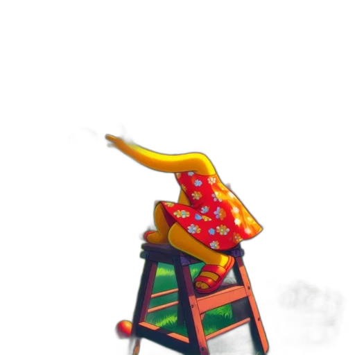 staff, umbrella, dress, robot transparent PNG cut-out