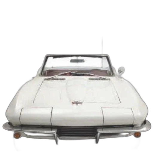 car, vintage, white, corvette transparent PNG cut-out