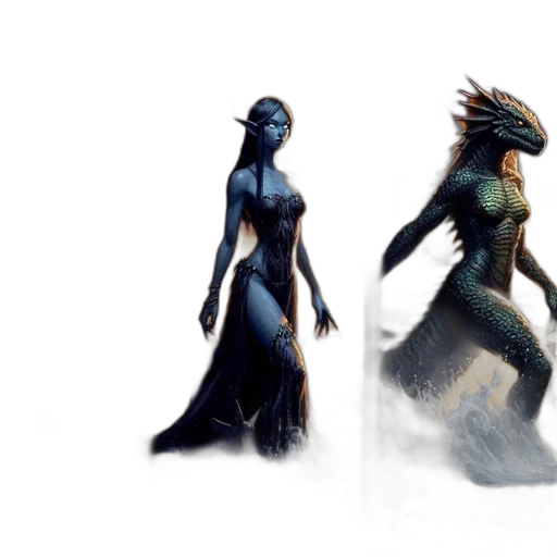 creature, concept art, fantasy art, 3d render transparent PNG cut-out