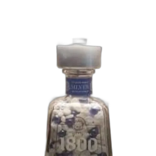 bottle, dress, crown, photorealistic transparent PNG cut-out