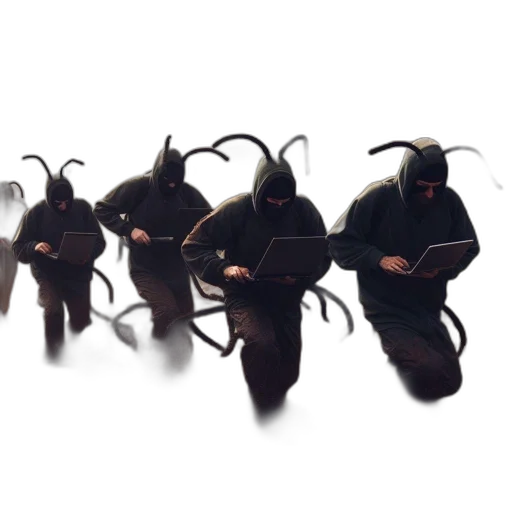 mask, staff, jacket, creature transparent PNG cut-out