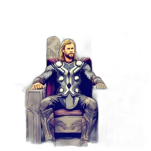 furniture, crown, sword, comic book art transparent PNG cut-out