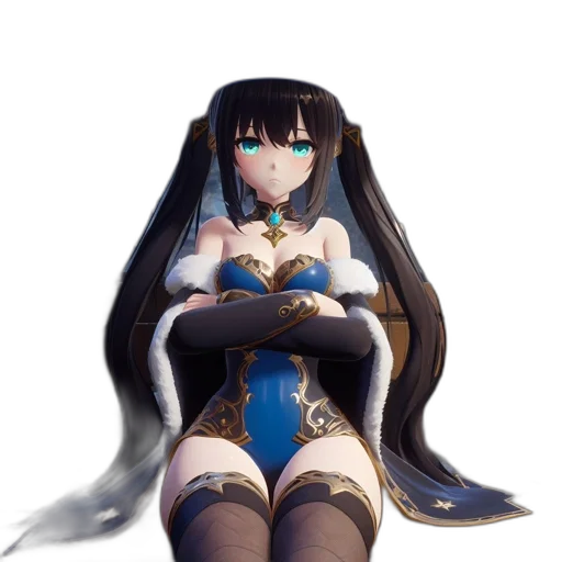dress, robot, crown, staff transparent PNG cut-out