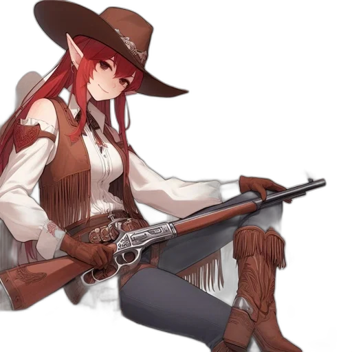 weapon, staff, hat, anime transparent PNG cut-out