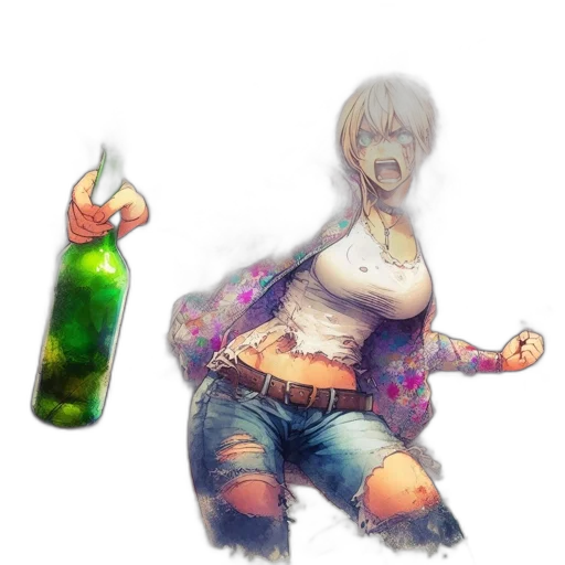 bottle, weapon, jacket, jewelry transparent PNG cut-out
