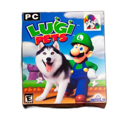 concept art, pixel art, parody, luugi transparent PNG cut-out